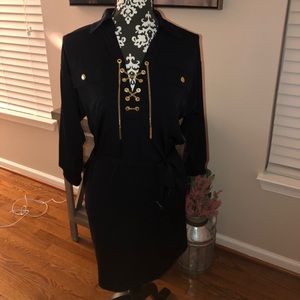Navy Michael Kors dress with belt